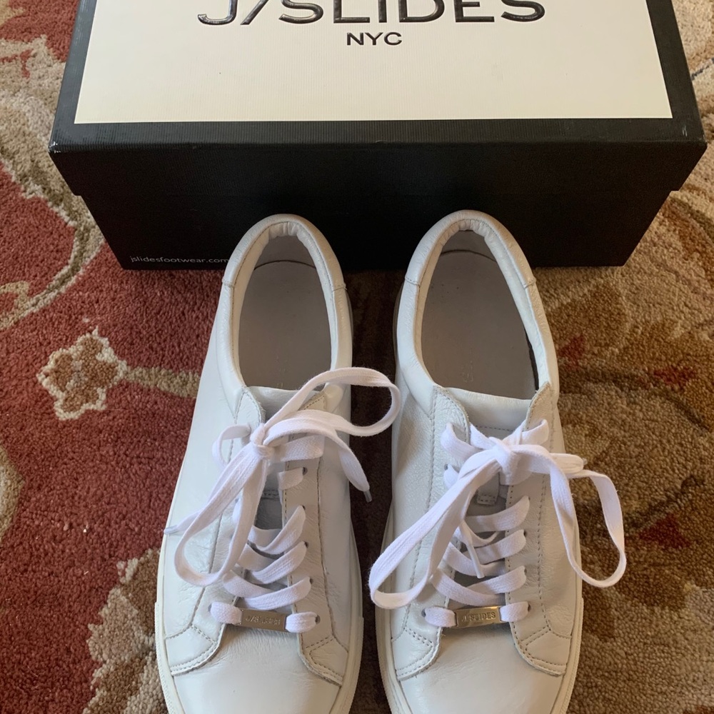 J Slides Lacee white leather sneakers - 9M